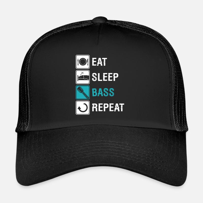 basse - Casquette trucker  - noir/noir