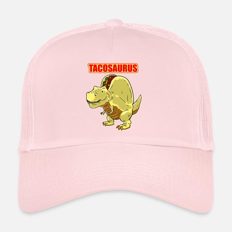 Tacosaurus print Gift Funny Dinosaur Taco Cinco Trucker Cap