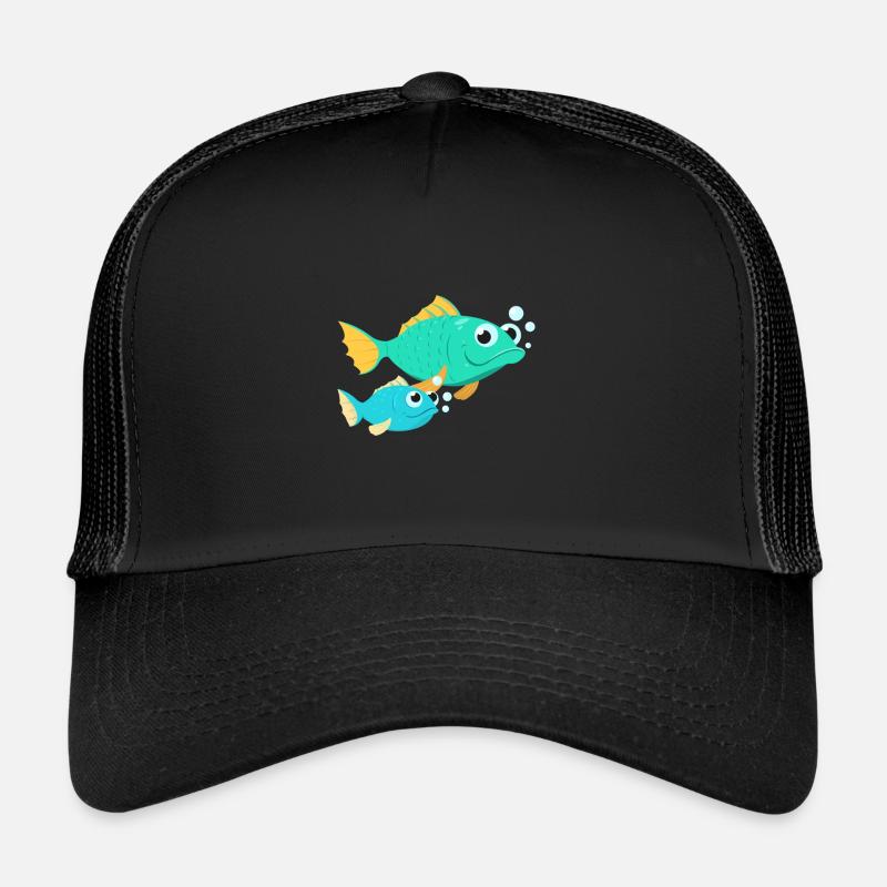 Poisson avec bébé poisson Casquette trucker 