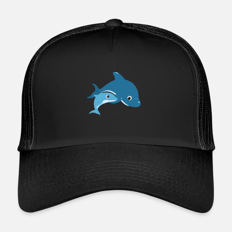 dauphin - Casquette trucker - noir/noir