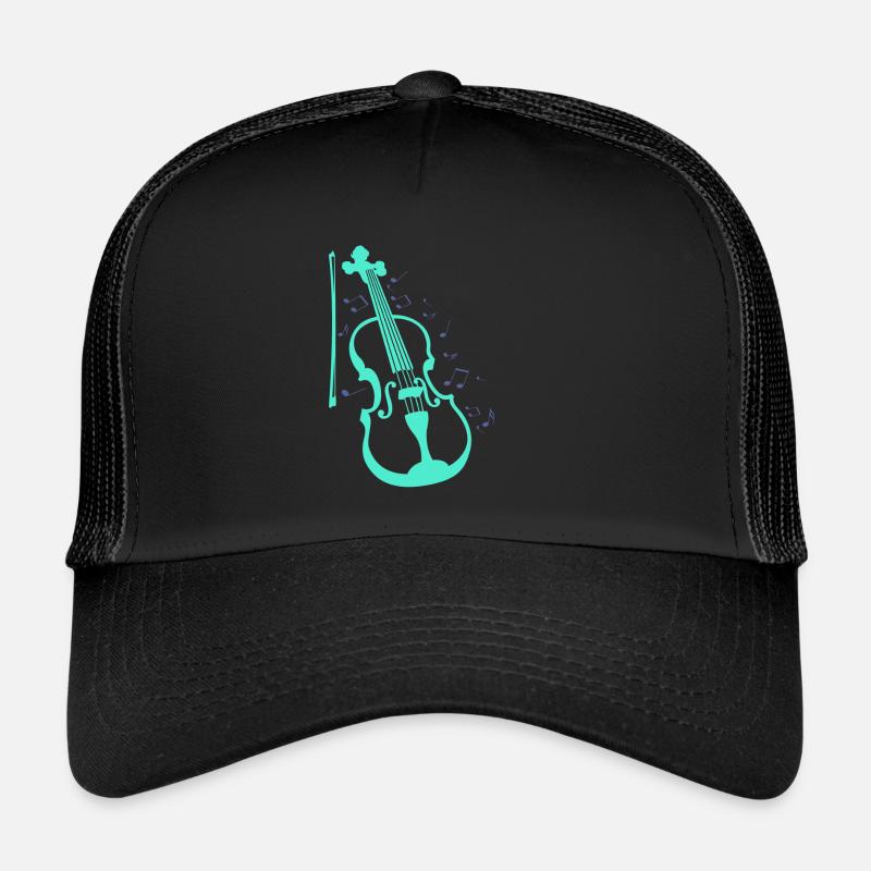 Violine - Trucker Cap - Schwarz/Schwarz