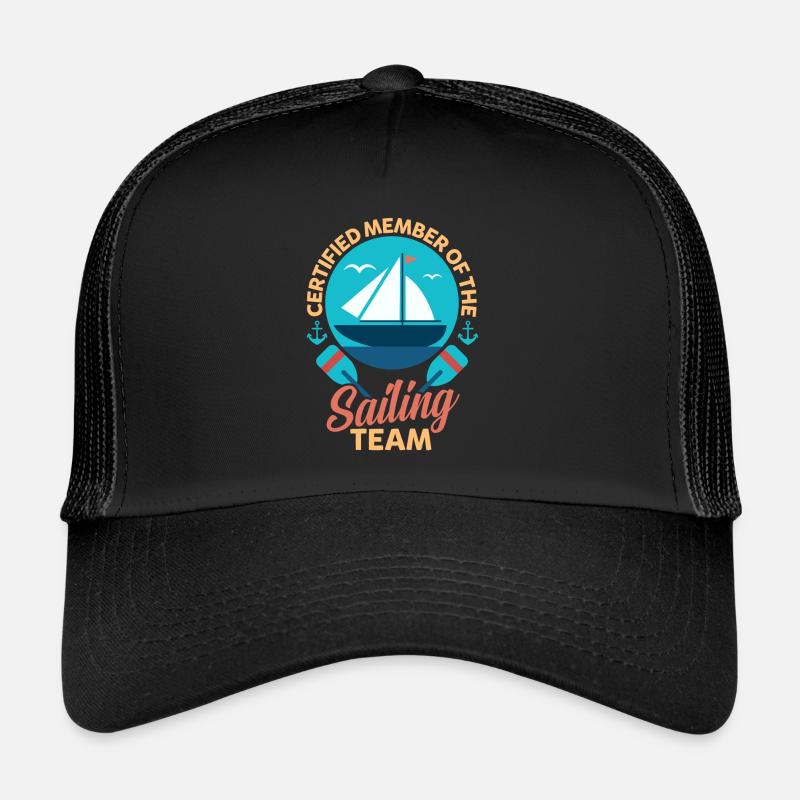 Équipe de voile - Casquette trucker  - noir/noir