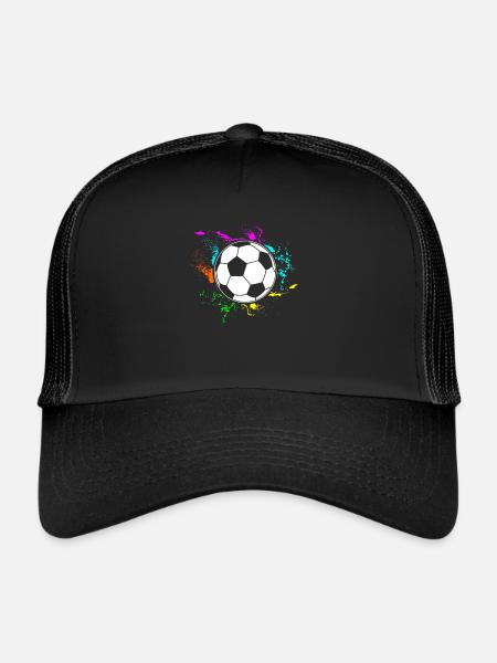 Fußball - Trucker Cap - Schwarz/Schwarz