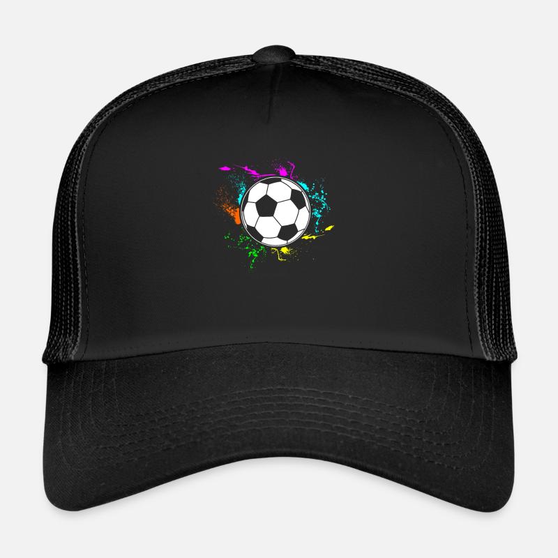 Fußball - Trucker Cap - Schwarz/Schwarz