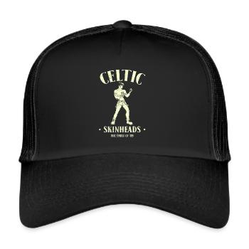Celtic Skinheads product | Irish / Scottish - Trucker Cap - black/black - Front