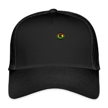 Reggae, Roots & Ska Print - Trojanische Helmkleidung - Trucker Cap - Schwarz/Schwarz - Vorne