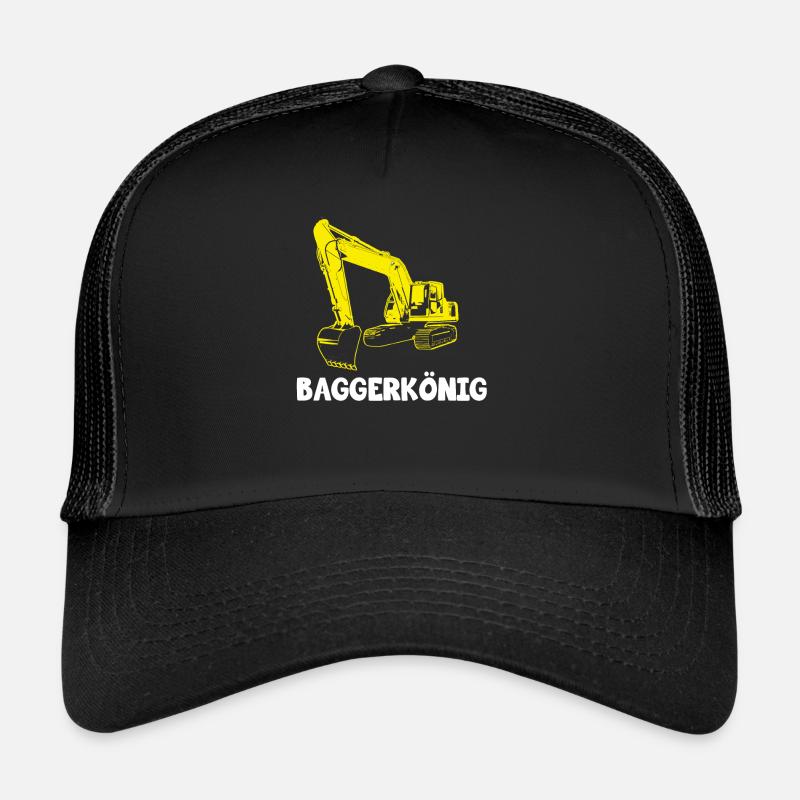 Baggerkönig Bagger Baustelle Trucker Cap