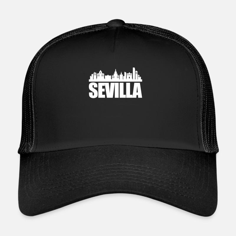 Sevilla - Trucker Cap - Schwarz/Schwarz