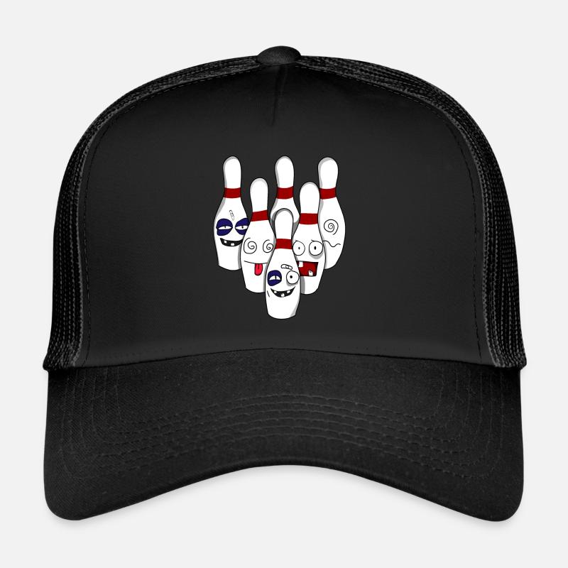 Quilles de boule de bowling détruites Casquette trucker 