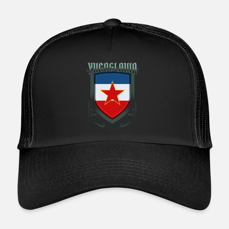 Jugoslawien - Trucker Cap - Schwarz/Schwarz