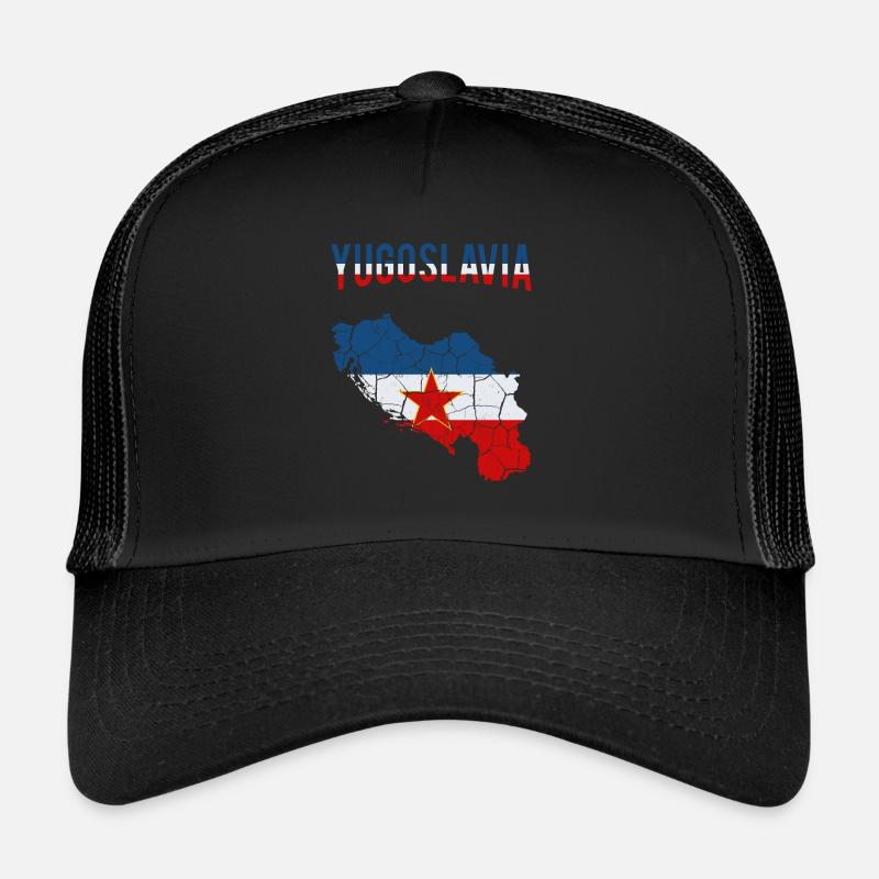 Jugoslawien - Trucker Cap - Schwarz/Schwarz