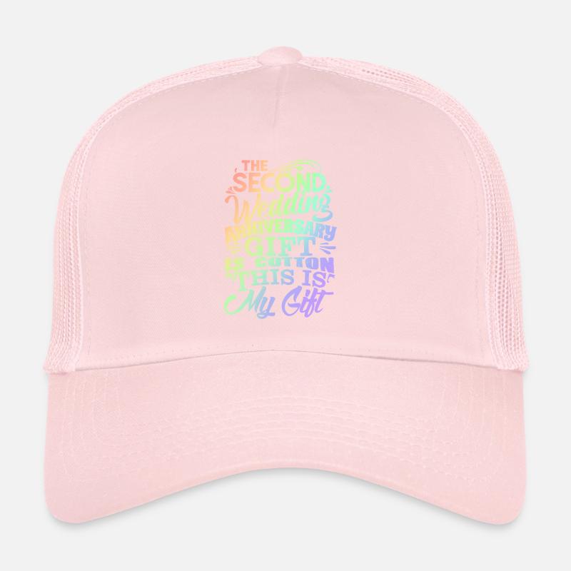 Second Anniversary Two Years Together Happy Trucker Cap