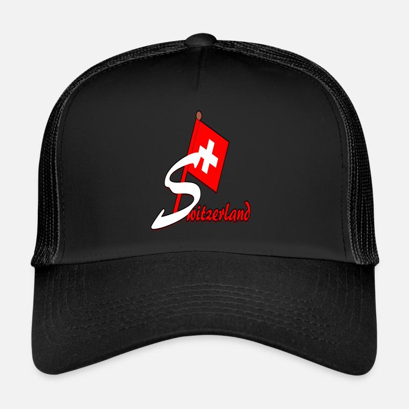 Schweiz Schweizer Switzerland Trucker Cap