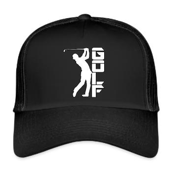 Le golf est mon sport de golf - Casquette trucker  - noir/noir - Devant