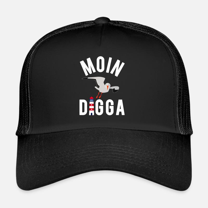 Moin Digga Hamburg Moewe Leuchtturm Geschenk Trucker Cap