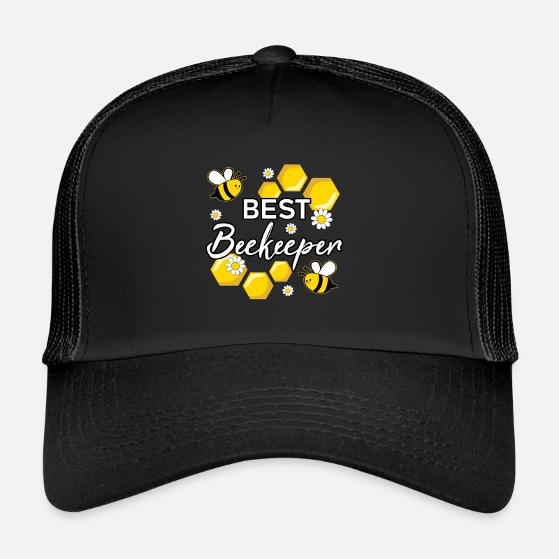 Beekeeper Beekeeping Beekeeping Beekeeper Bees Honey - Trucker Cap - black/black