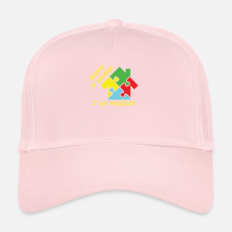 Puzzle Lover Home is Where I Do Puzzles Trucker Cap