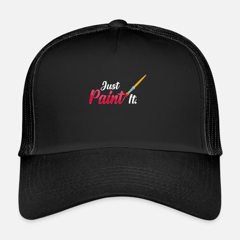 Malerei - Trucker Cap - Schwarz/Schwarz