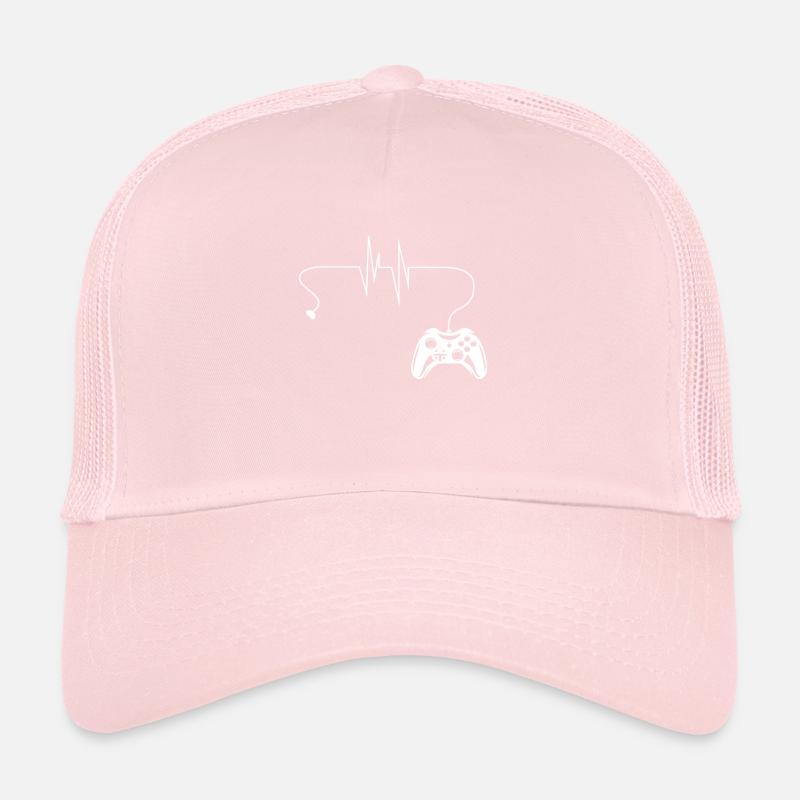 Gamer Gaming Herzschlag Herzfrequenz Trucker Cap