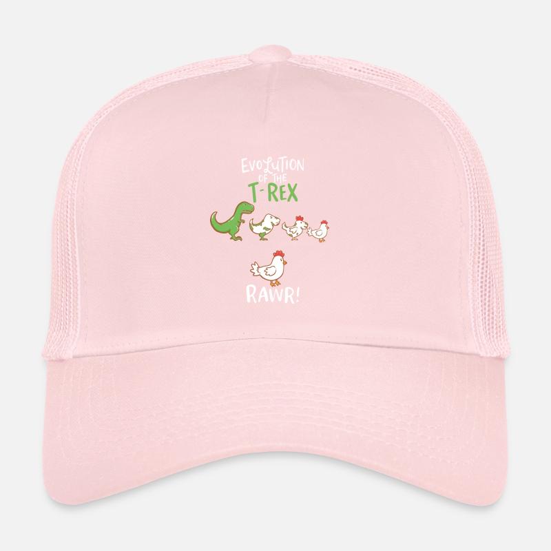 Evolution Of The T-Rex RAWR! Dino chicken gift Trucker Cap