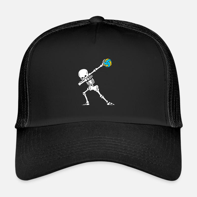 Volleyball Skelett - Trucker Cap - Schwarz/Schwarz