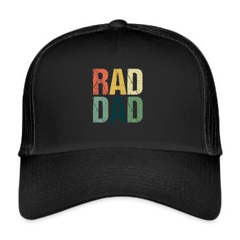 Funktechnologe Rad Tech Vatertag Vater - Trucker Cap - Schwarz/Schwarz - Vorne