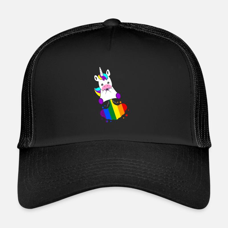 licorne - Casquette trucker  - noir/noir