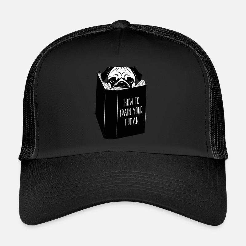 pug dog - Trucker Cap - black/black