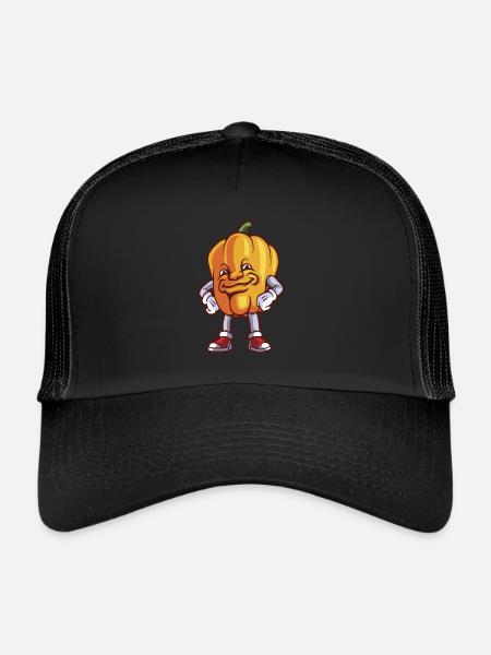 VEGAN PAPRIKA - Trucker Cap - black/black - Front