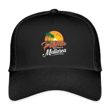 Palma de Majorque - Meilleur endroit à Majorque - Casquette trucker  - noir/noir - Devant