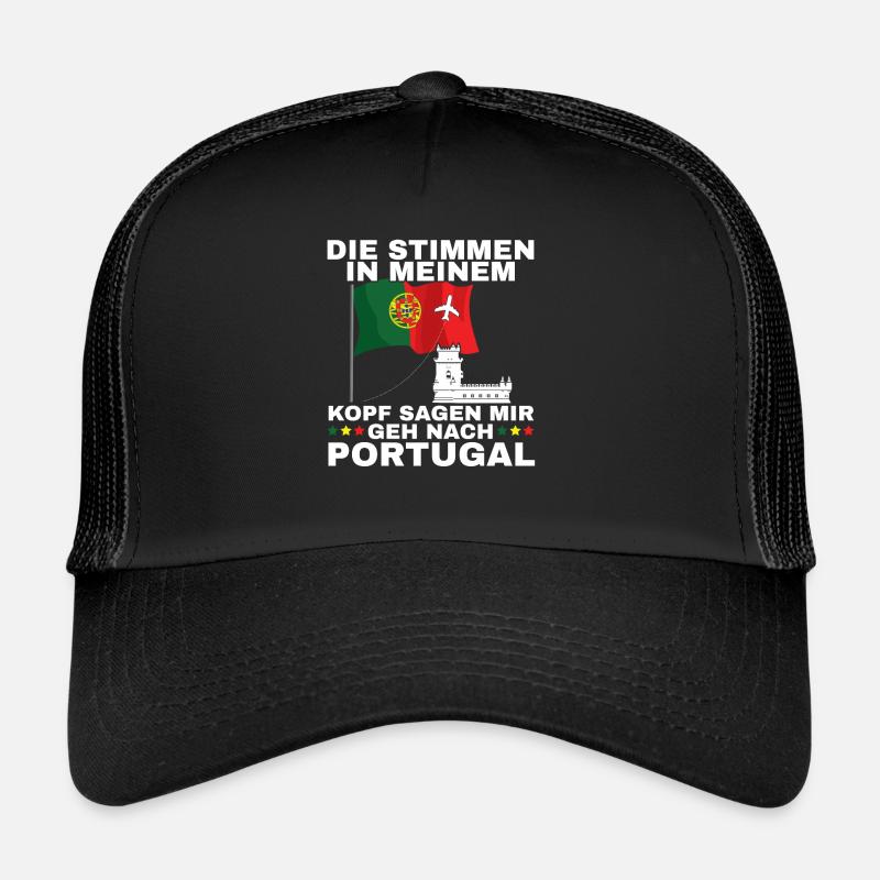 Portugal - Trucker Cap - Schwarz/Schwarz