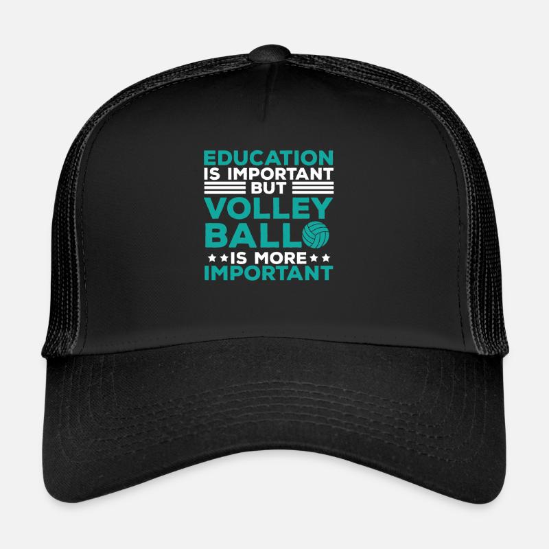 volley-ball - Casquette trucker  - noir/noir