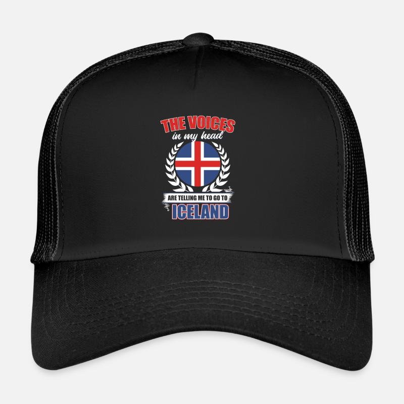 Island - Trucker Cap - Schwarz/Schwarz