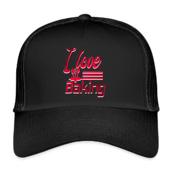 Baking Cake Baking Baking Cake - Trucker Cap - black/black - Front