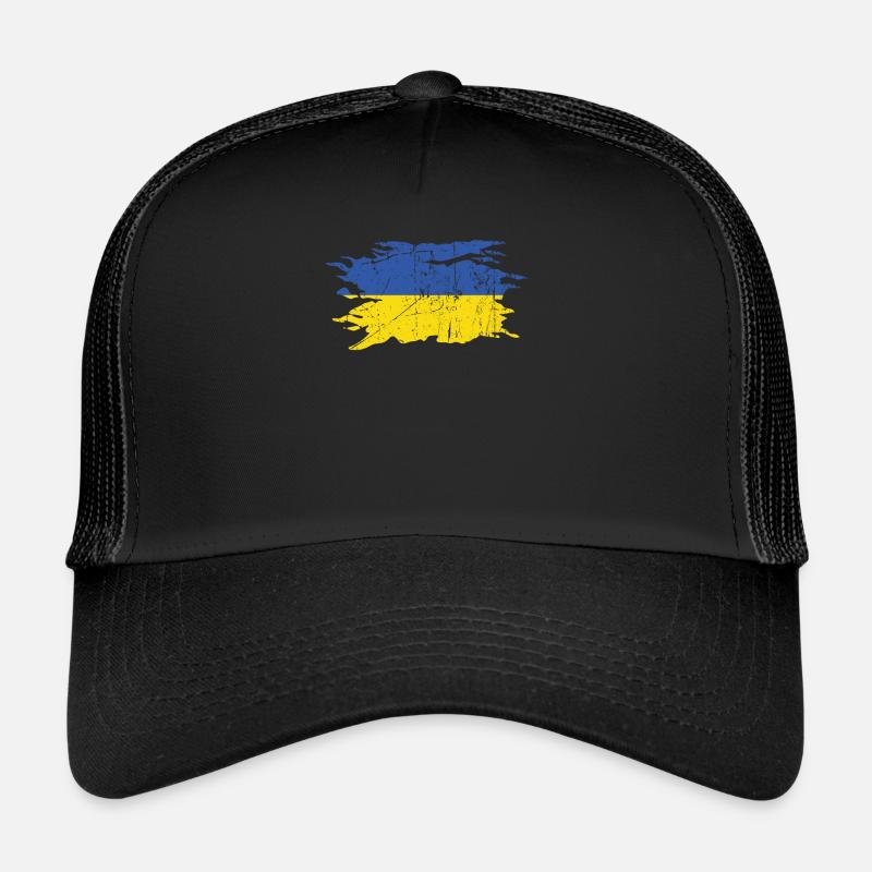 Ukraine - Trucker Cap - Schwarz/Schwarz