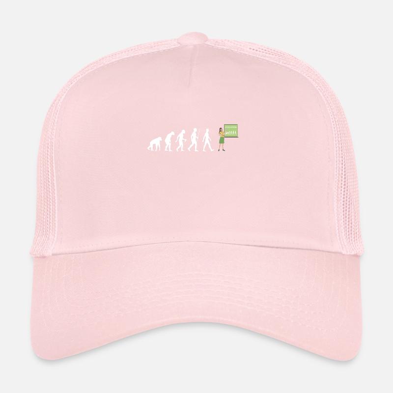 Teacher Evolution Professor Female Teacher Gift Trucker Cap