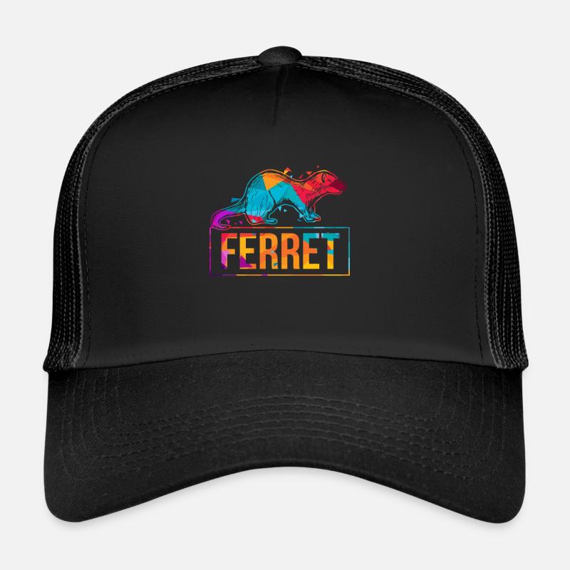 furet - Casquette trucker  - noir/noir