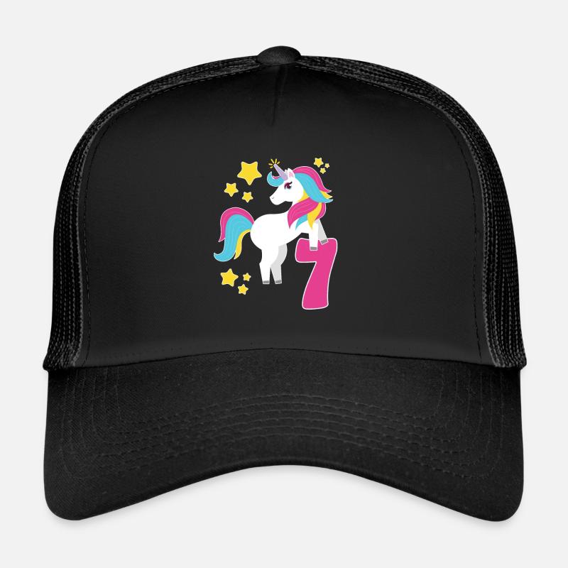 7. Geburtstag Einhorn Ich Bin Schon 7 Geschenk Trucker Cap