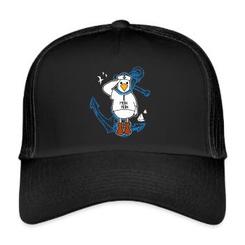 Plattdeutsch Norddeutsch Norddeutschland - Trucker Cap - Schwarz/Schwarz - Vorne