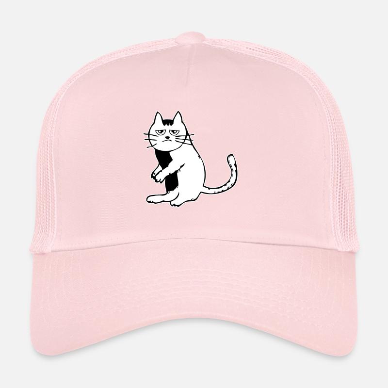 cat tired Trucker Cap