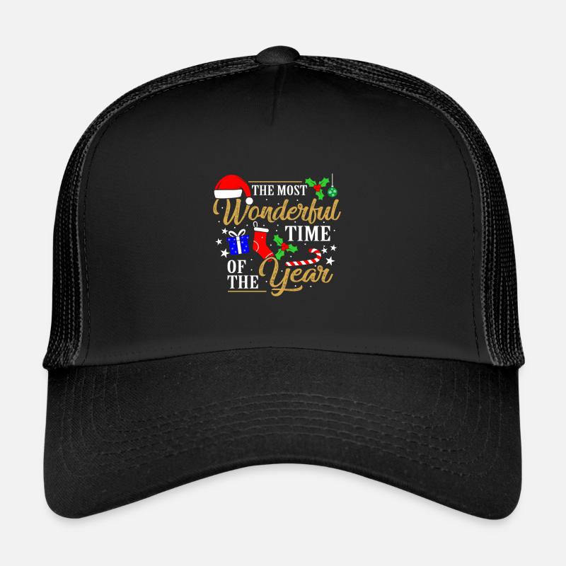 Weihnachten - Trucker Cap - Schwarz/Schwarz