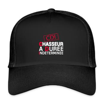 Chasseur à durée indéterminée - Casquette trucker  - noir/noir - Devant