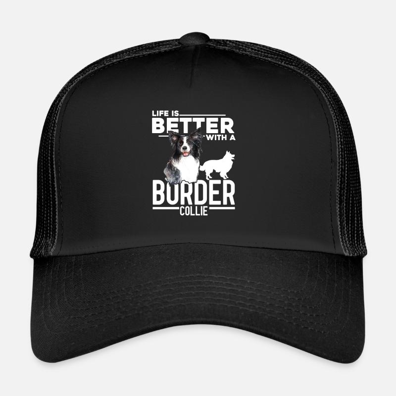 Border Collie - Casquette trucker - noir/noir
