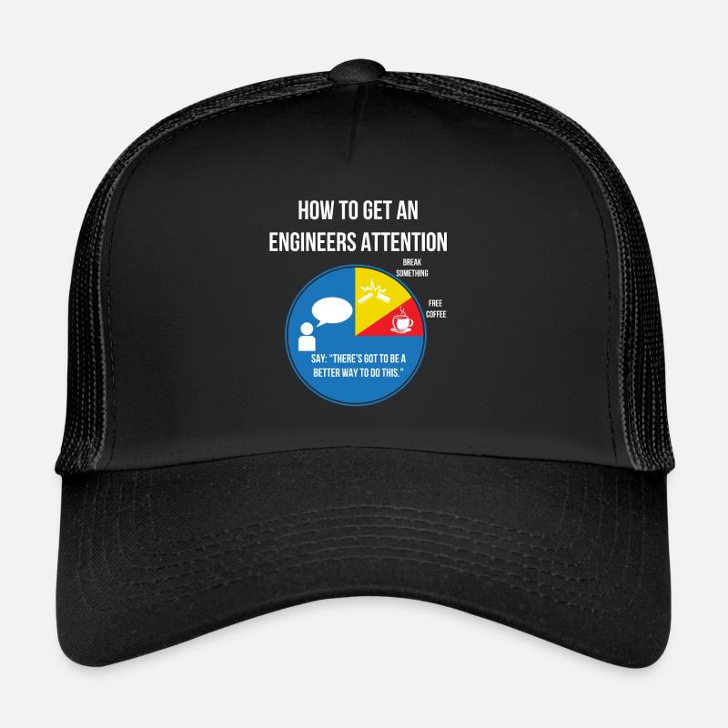 Ingenieur - Trucker Cap - Schwarz/Schwarz