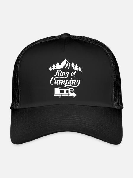 Camping, camping, gift, camping - Trucker Cap - black/black