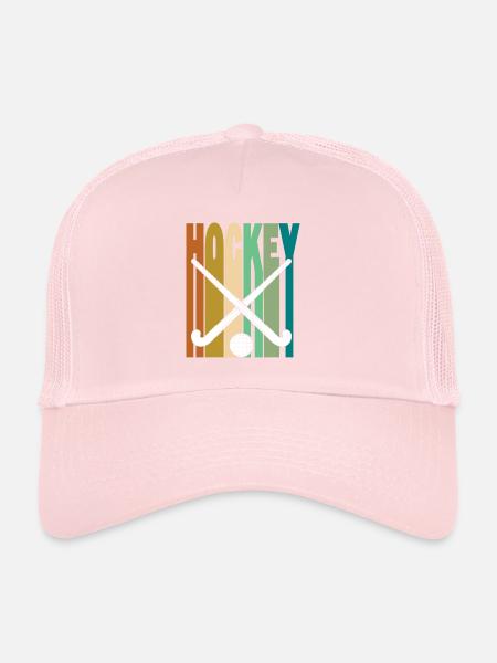 Hockey sur gazon Rétro - Casquette trucker  - rose pâle - Devant