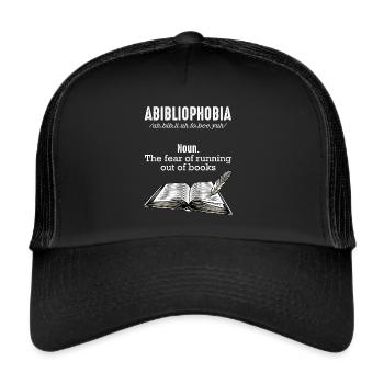 Bücher Lesen - Trucker Cap - Schwarz/Schwarz - Vorne