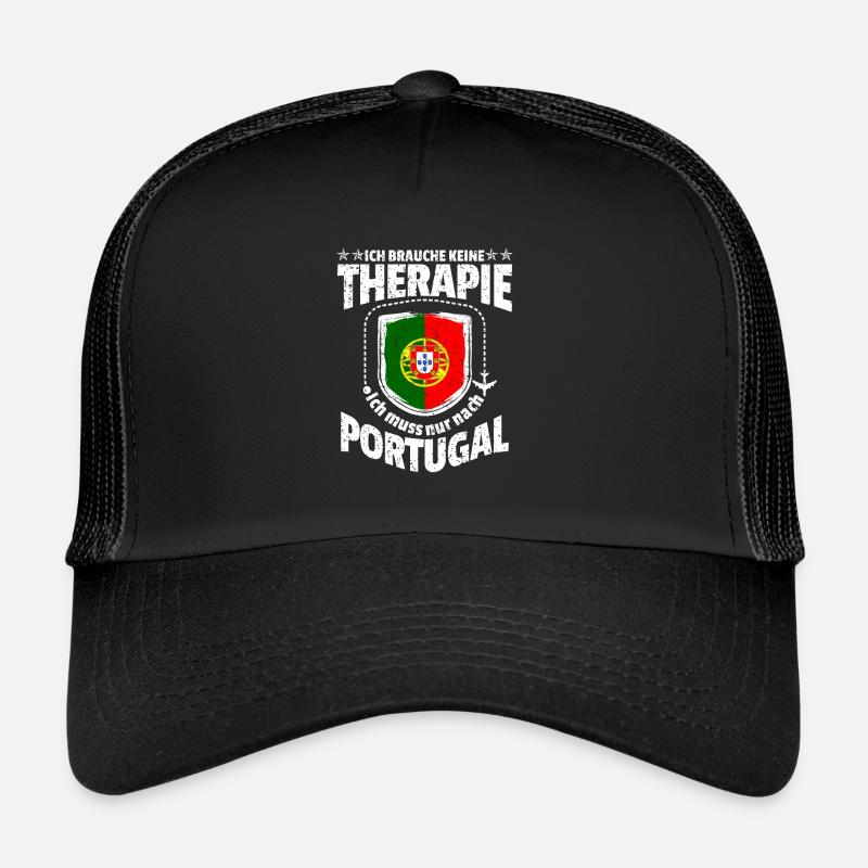 Portugal - Trucker Cap - Schwarz/Schwarz