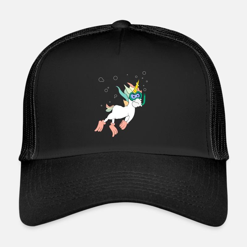 tauchen - Trucker Cap - Schwarz/Schwarz