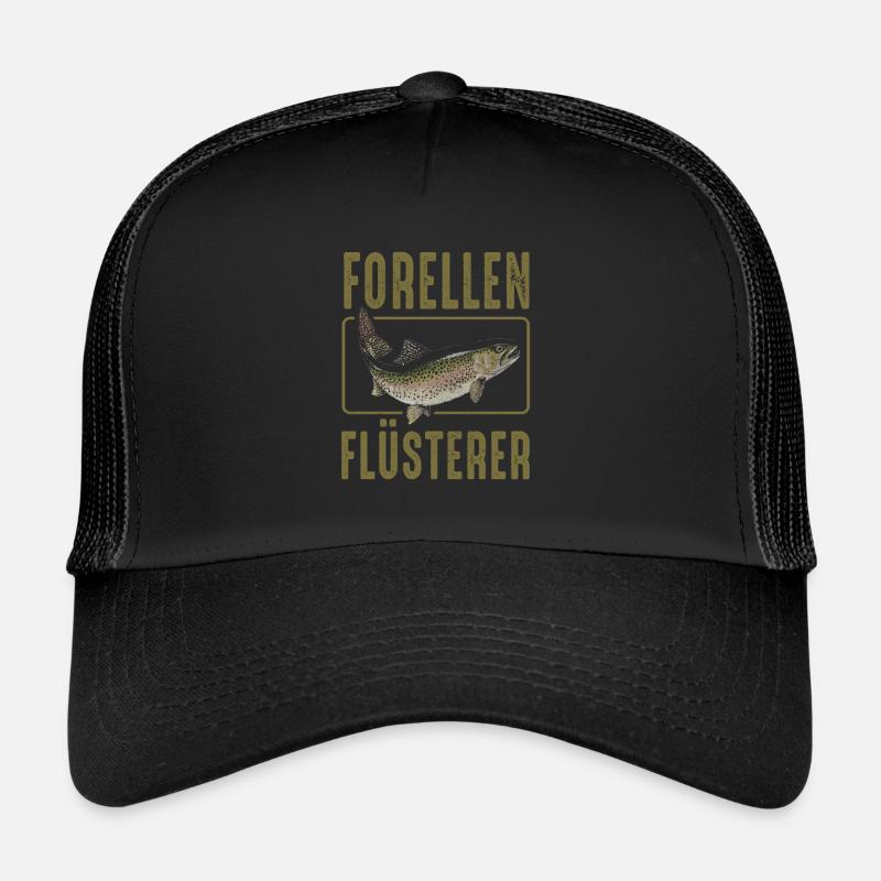 Forellen Flüsterer - Trucker Cap - Schwarz/Schwarz